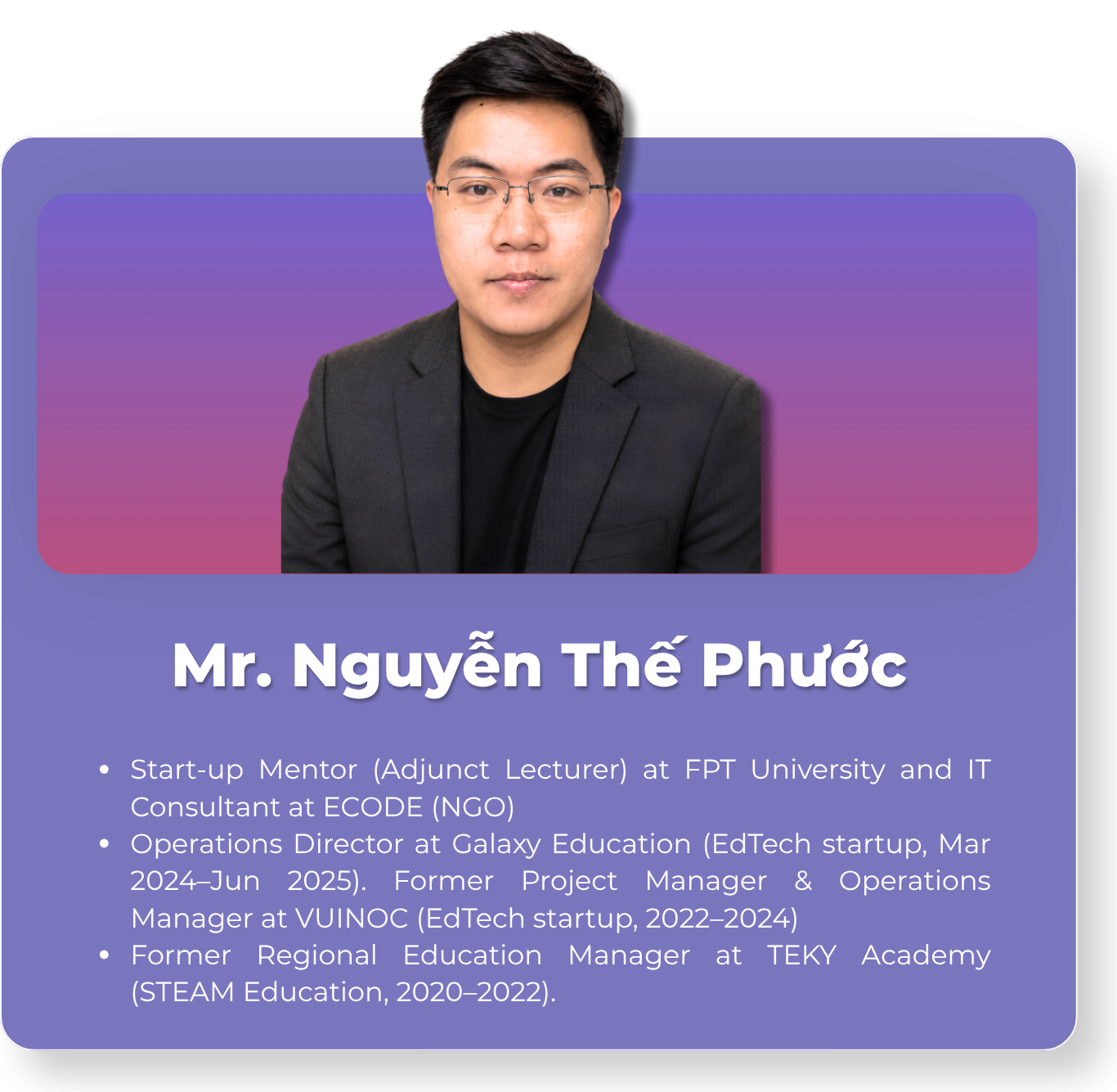 Mr. Nguyễn Thế Phước - Board of Mentors
